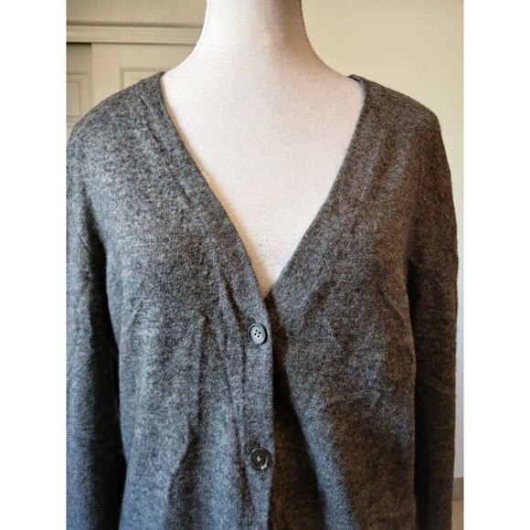 Maria Di Ripabianca Sweater Womens Cashmere Cardigan Gray V-neck Long Sleeve 10 - Picture 6 of 14